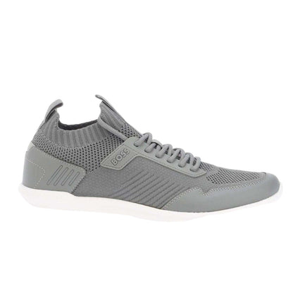 Grey - Lifestyle - Boss Mens Extreme Suede Running Trainers