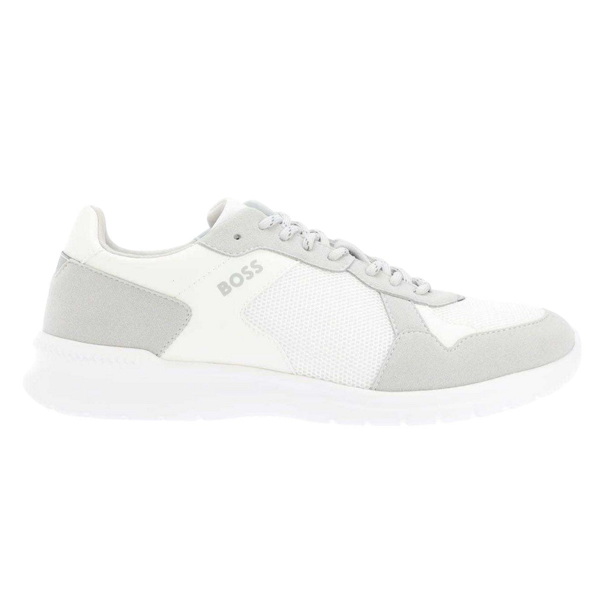 White - Lifestyle - Boss Mens Extreme Suede Running Trainers