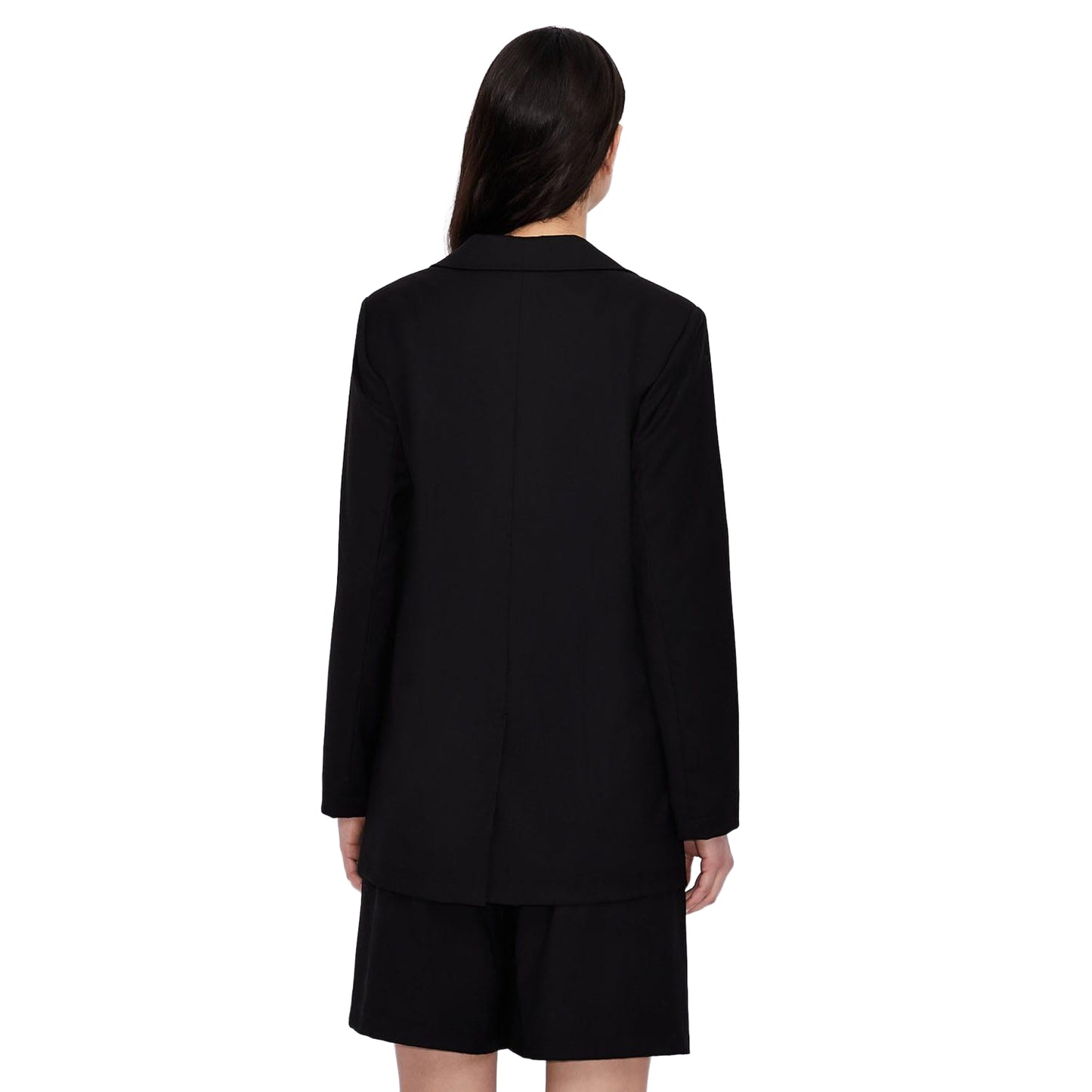 Black - Back - Armani Exchange Womens-Ladies Plain Blazer