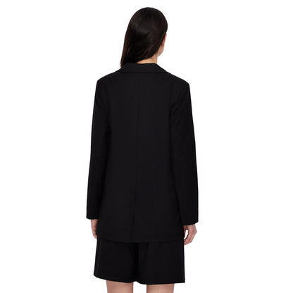 Black - Back - Armani Exchange Womens-Ladies Plain Blazer