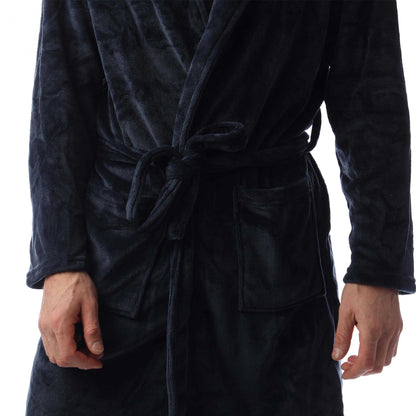 Navy - Lifestyle - Bench Mens Enstrada Fleece Dressing Gown