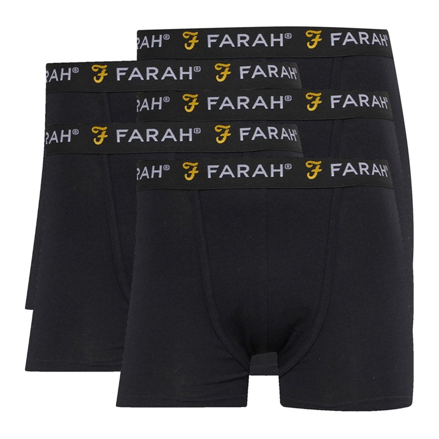 Black - Back - Farah Mens Chorley Boxer Shorts (Pack of 5)