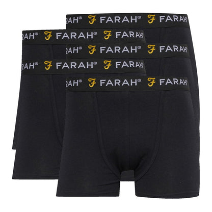 Black - Back - Farah Mens Chorley Boxer Shorts (Pack of 5)