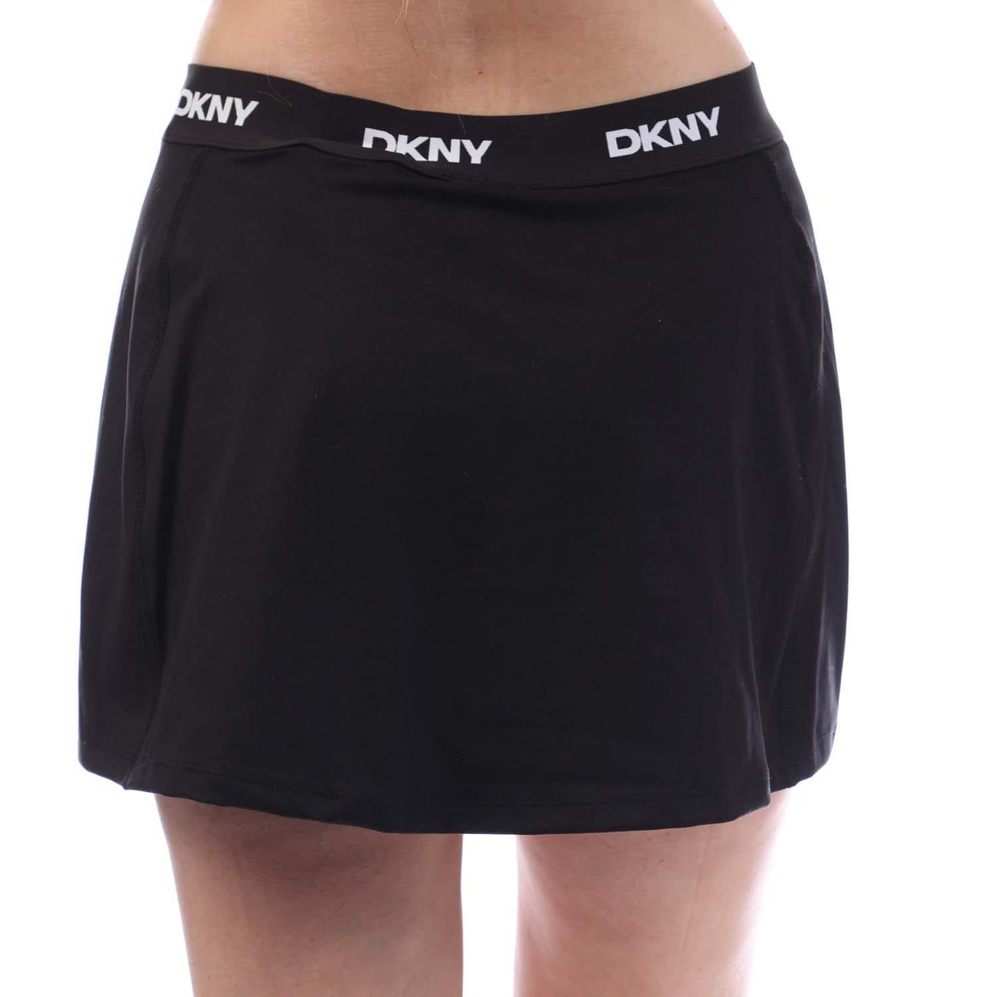 Black - Back - DKNY Womens-Ladies Elastic Compression Mini Skirt