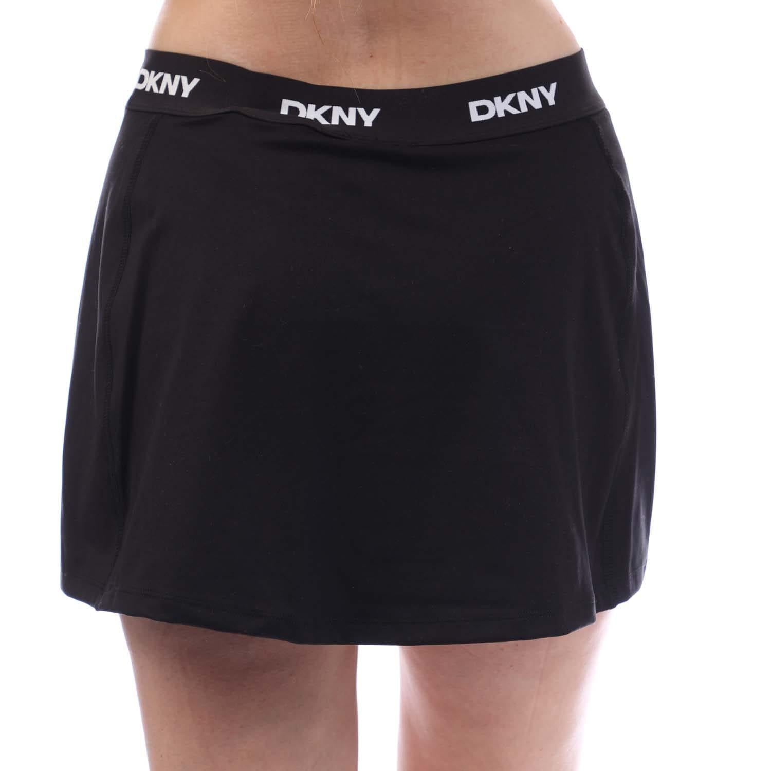 Black - Back - DKNY Womens-Ladies Elastic Compression Mini Skirt