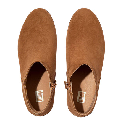 Tan - Side - Fit Flop Womens-Ladies Sumi Suede Ankle Boots