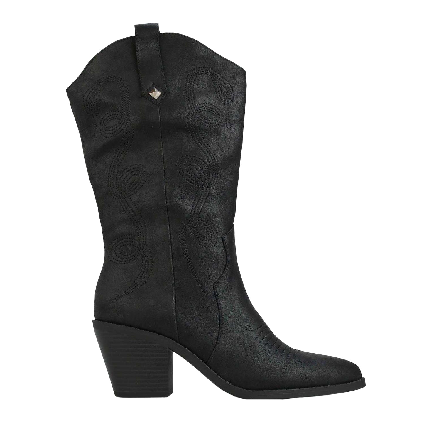 Black - Lifestyle - Rocket Dog Womens-Ladies Feria Embroidered Cowboy Boots