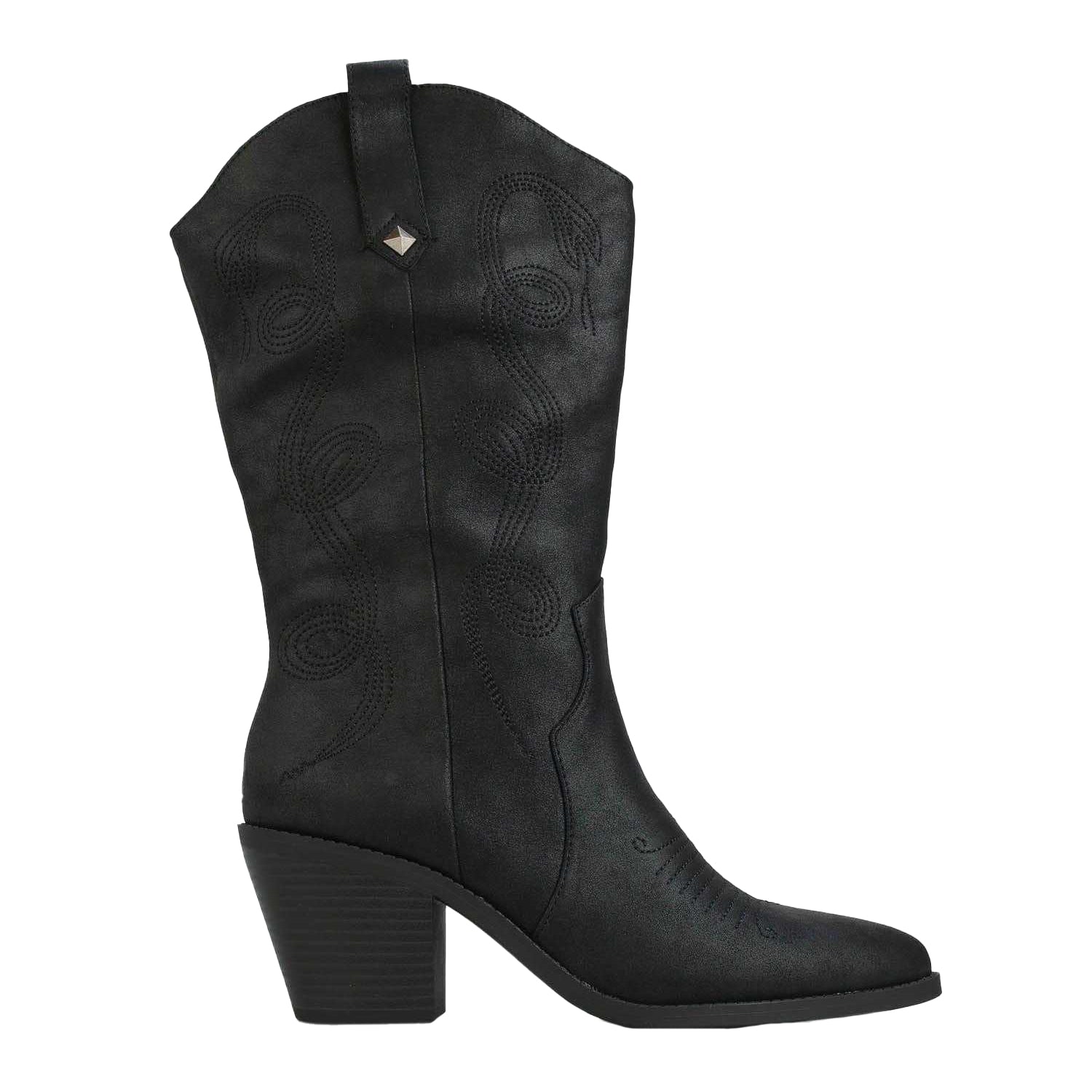 Black - Lifestyle - Rocket Dog Womens-Ladies Feria Embroidered Cowboy Boots