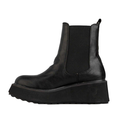Black - Side - Rocket Dog Womens-Ladies Heyday Platform Ankle Boots