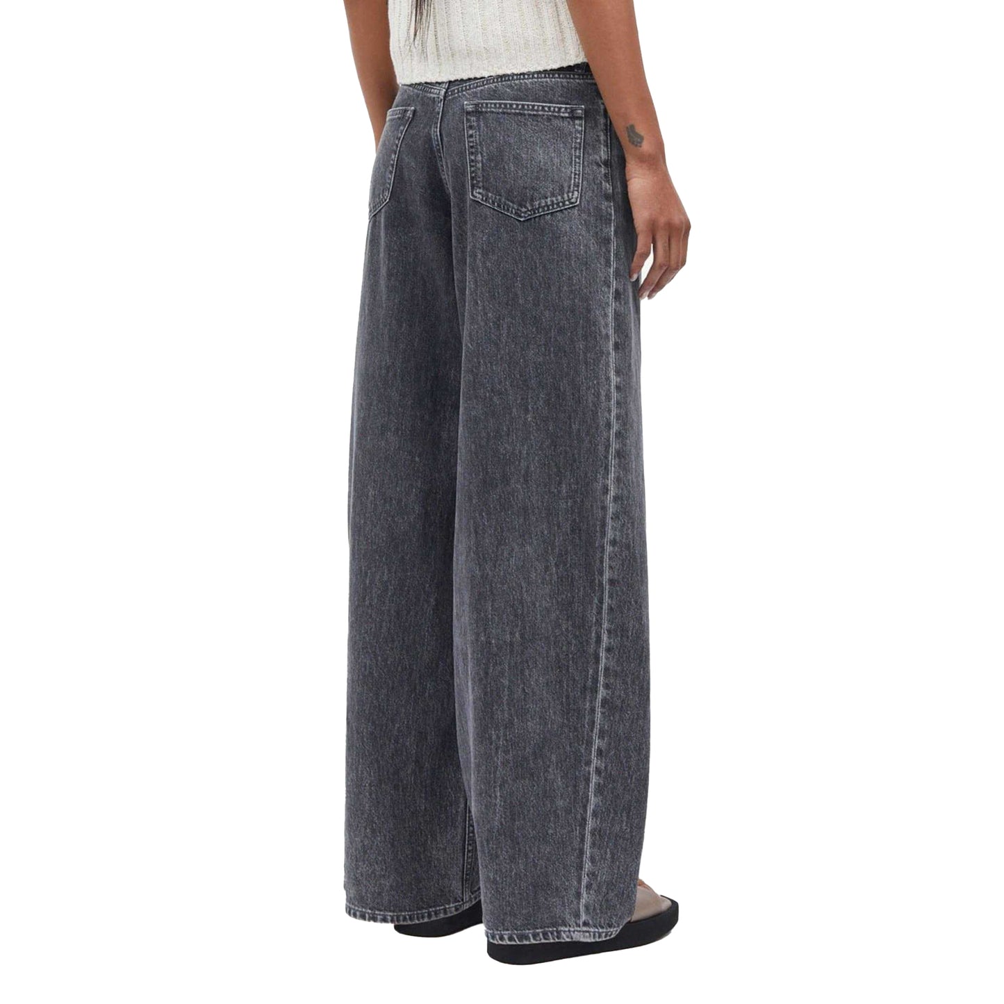 Grey - Back - Samsøe Samsøe Mens Saharper Tie Belt Jeans