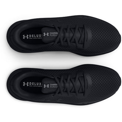 Black - Pack Shot - Under Armour Mens Charged Pursuit 3 Trainers