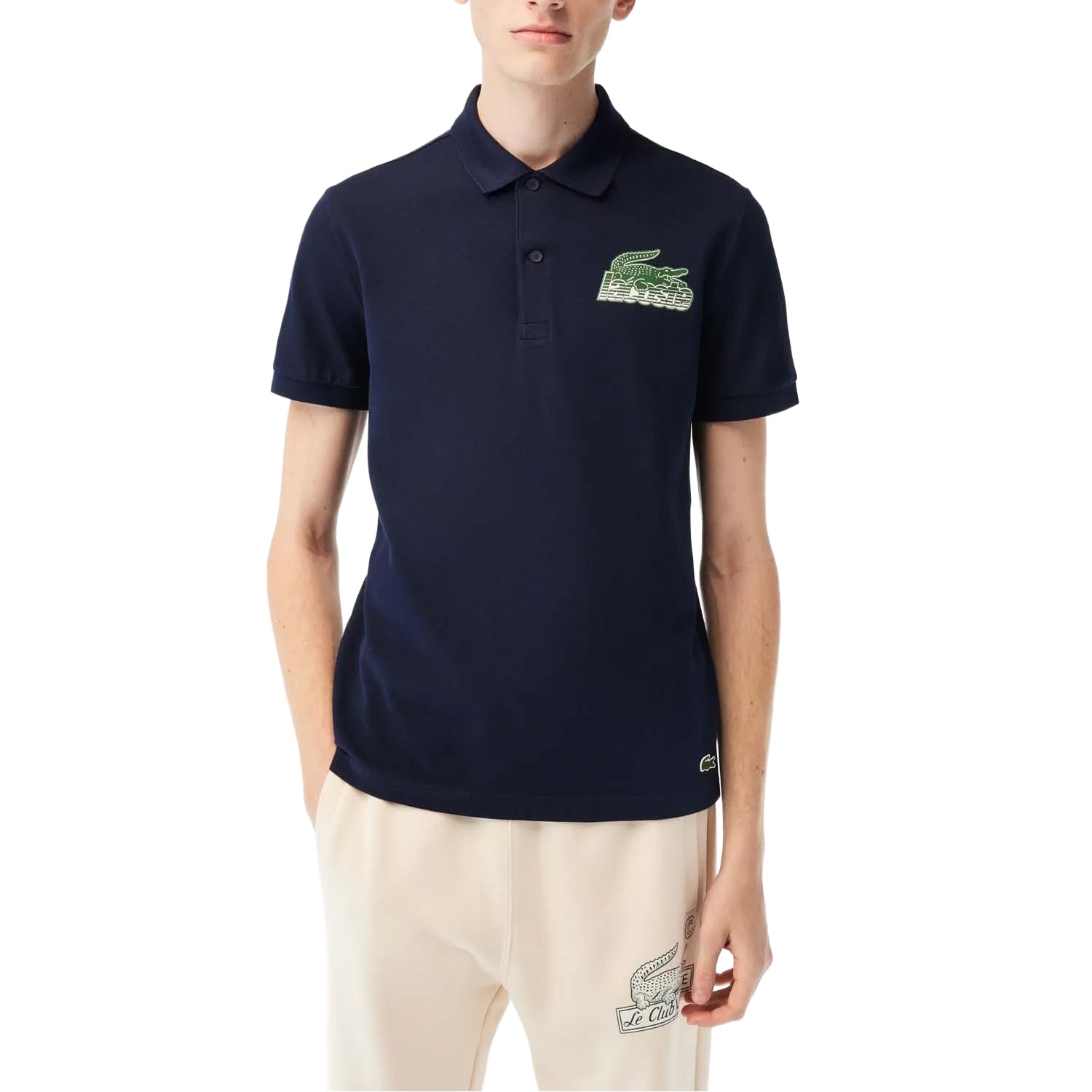 Blue - Side - Lacoste Mens Short-Sleeved Polo Shirt