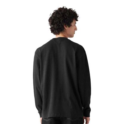 Black - Back - Levis Mens Authentic Pocket Long-Sleeved T-Shirt