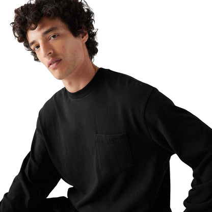 Black - Side - Levis Mens Authentic Pocket Long-Sleeved T-Shirt