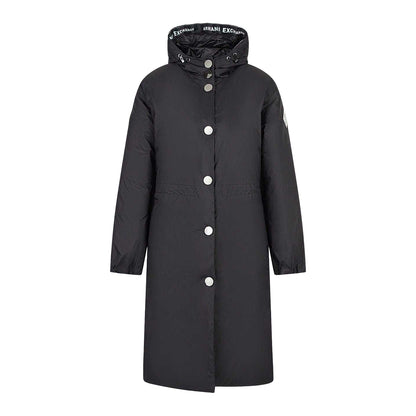 Black - Front - Armani Exchange Womens-Ladies Plain Jacket