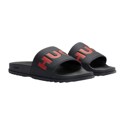 Black - Front - Hugo Unisex Adult Match It Sliders