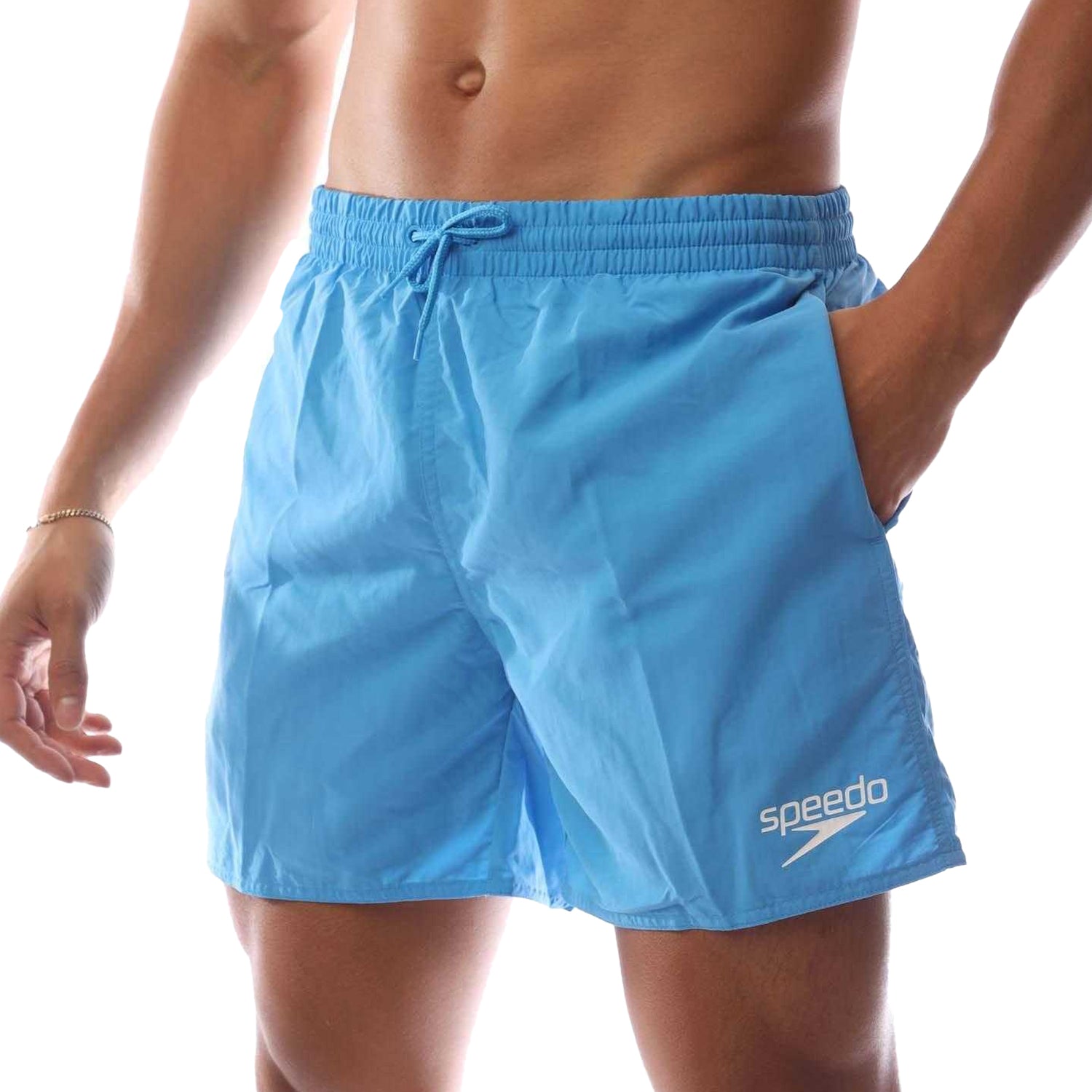 Blue - Back - Speedo Mens Essntl Swim Shorts