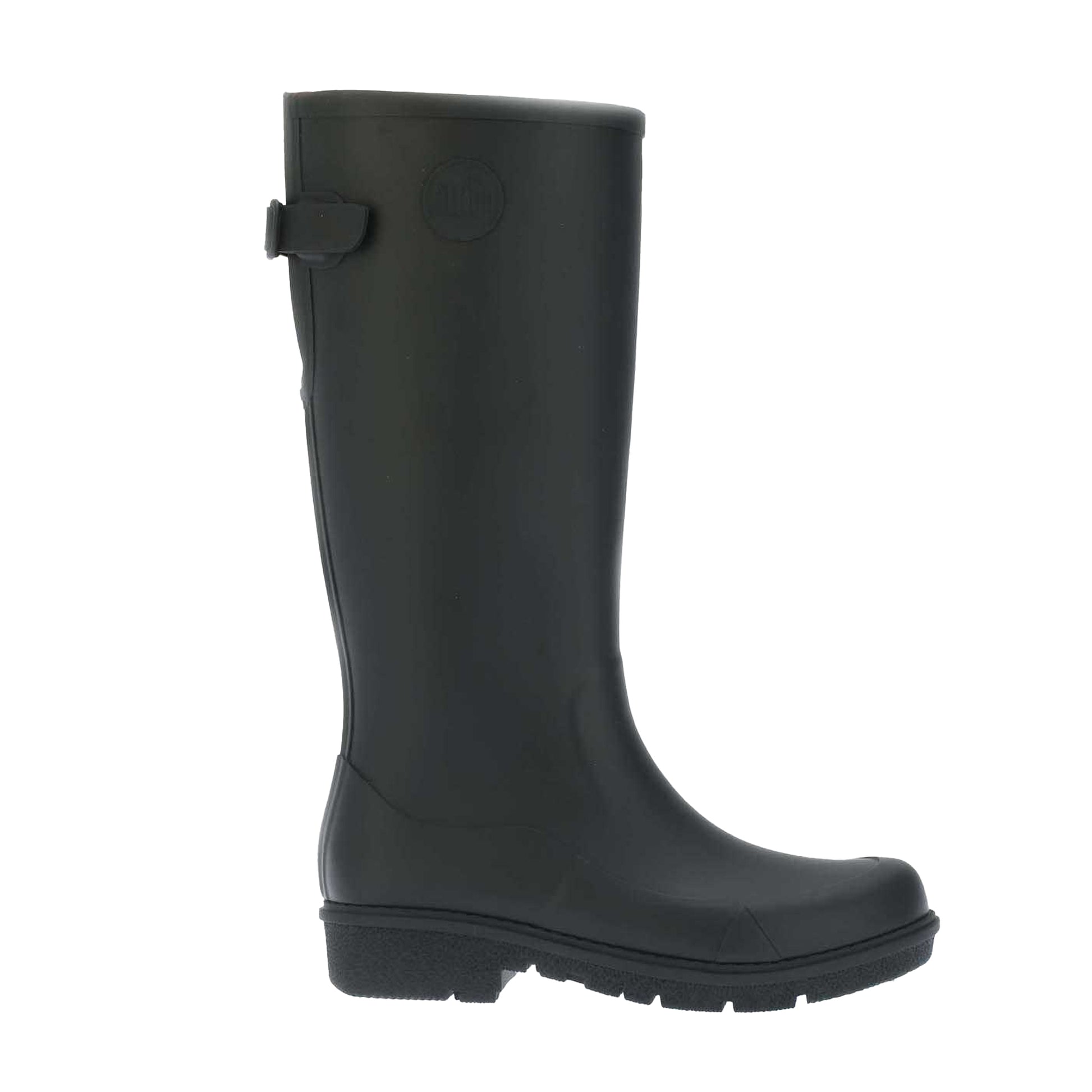 Black - Side - Fit Flop Womens-Ladies Tall Wonderwelly Technology Wellington Boots