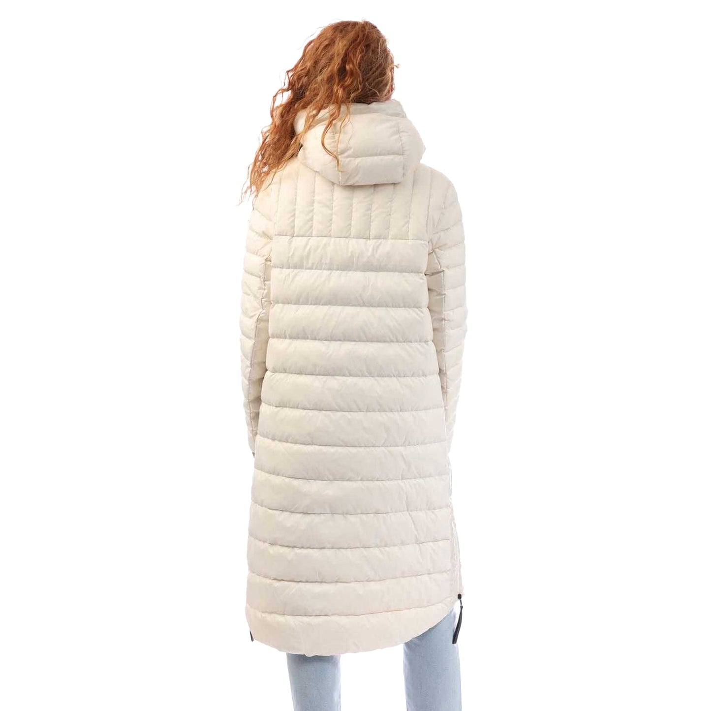 Beige - Back - DKNY Womens-Ladies Quilted Down Puffer Jacket
