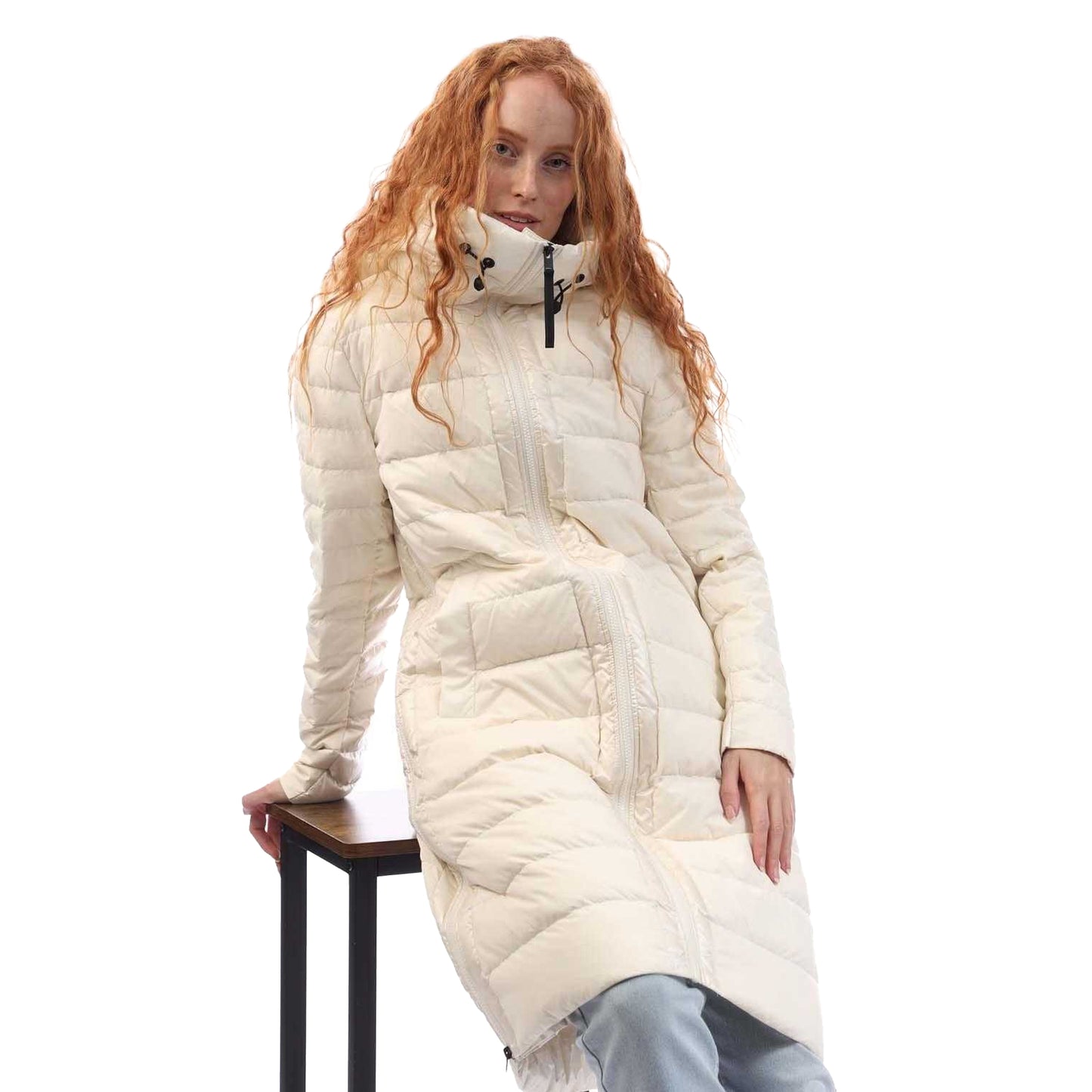 Beige - Lifestyle - DKNY Womens-Ladies Quilted Down Puffer Jacket