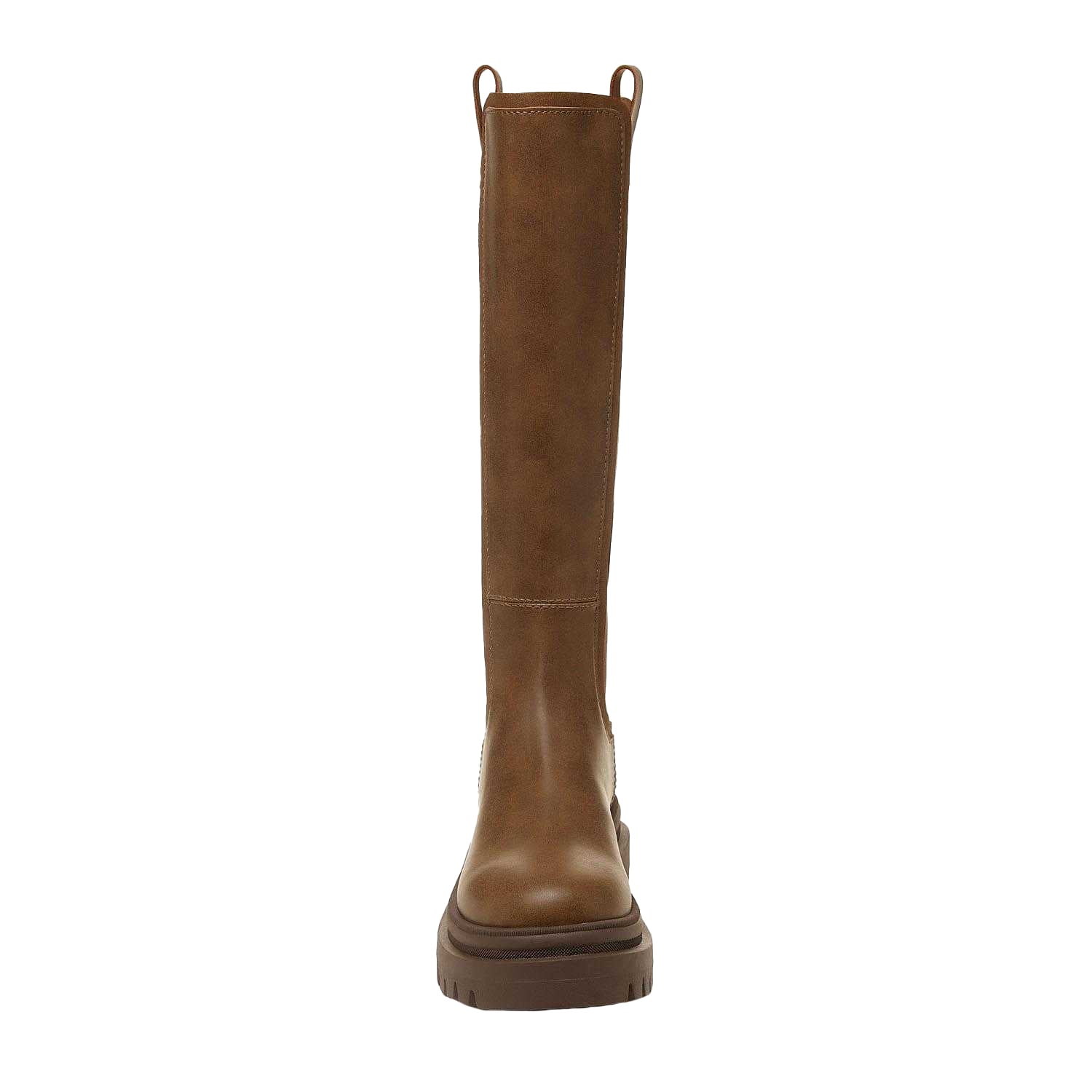 Brown - Pack Shot - Rocket Dog Womens-Ladies Drea Tall Faux Leather Boots