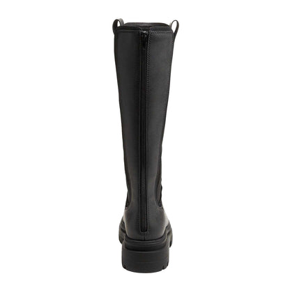 Black - Back - Rocket Dog Womens-Ladies Drea Tall Faux Leather Boots