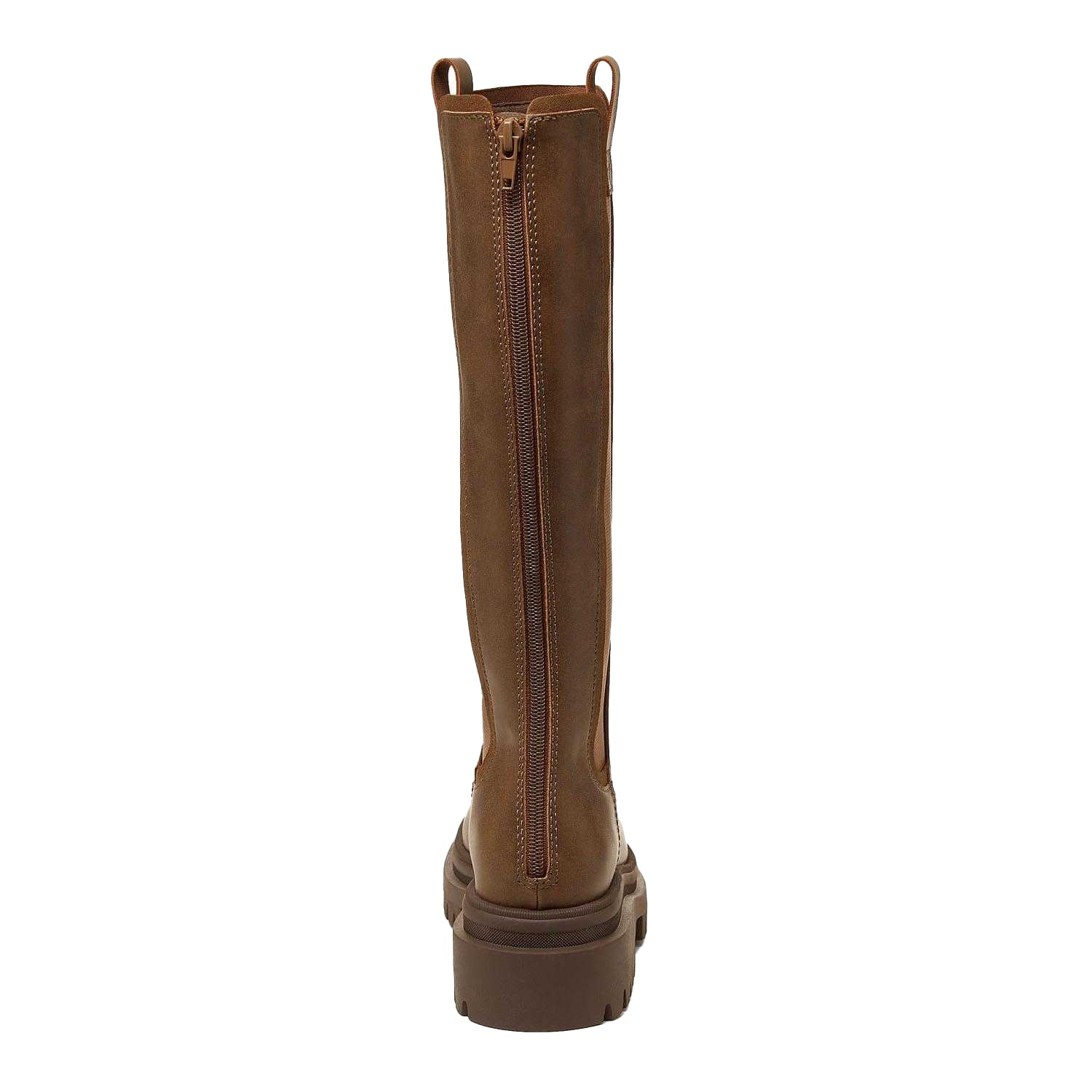 Brown - Back - Rocket Dog Womens-Ladies Drea Tall Faux Leather Boots