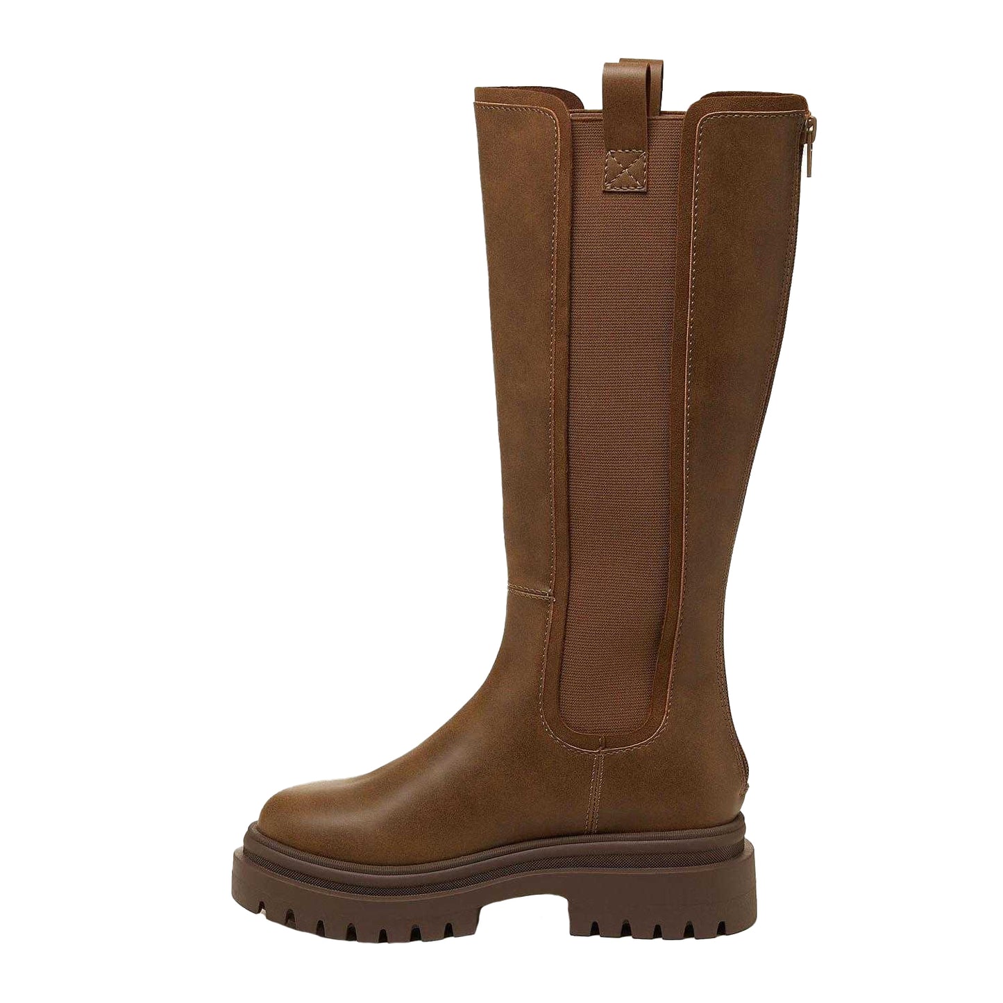Brown - Side - Rocket Dog Womens-Ladies Drea Tall Faux Leather Boots