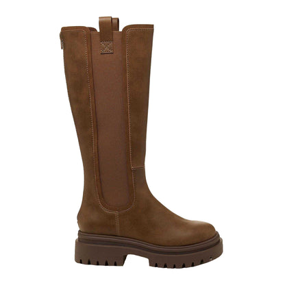 Brown - Lifestyle - Rocket Dog Womens-Ladies Drea Tall Faux Leather Boots