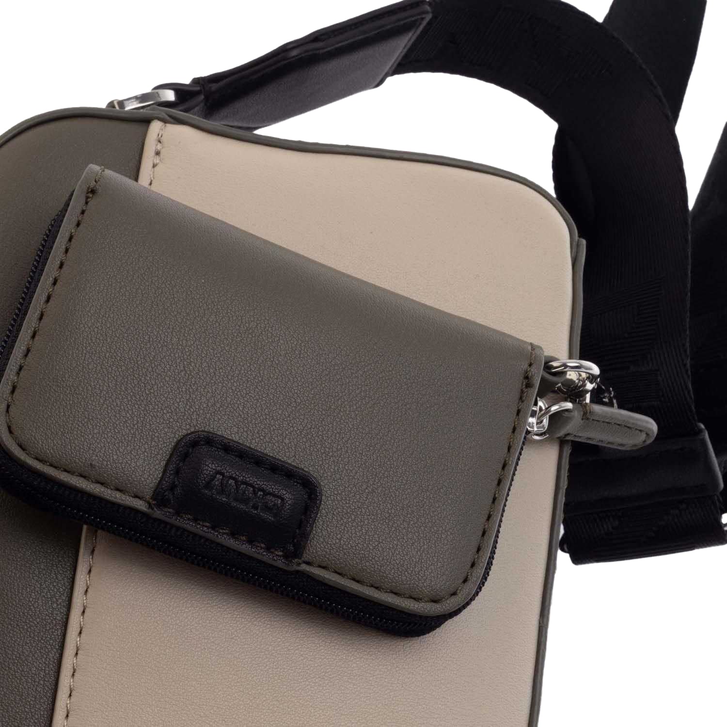 Grey-Green - Pack Shot - DKNY Caiden Logo Cross Body Camera Bag