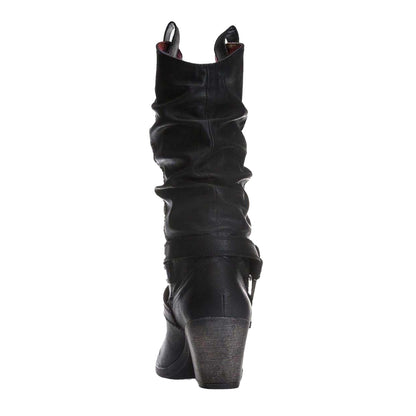 Black - Back - Rocket Dog Womens-Ladies Sidestep Lewis Faux Leather Boots