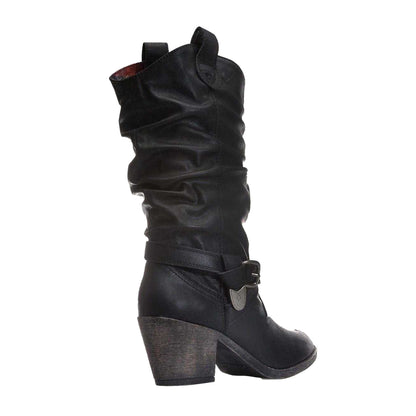 Black - Side - Rocket Dog Womens-Ladies Sidestep Lewis Faux Leather Boots
