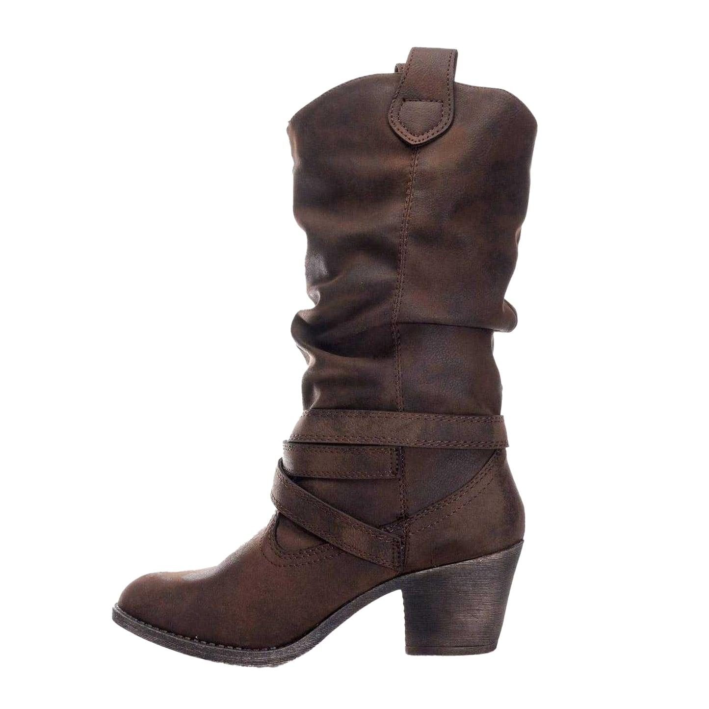 Chocolate - Side - Rocket Dog Womens-Ladies Sidestep Lewis Faux Leather Boots