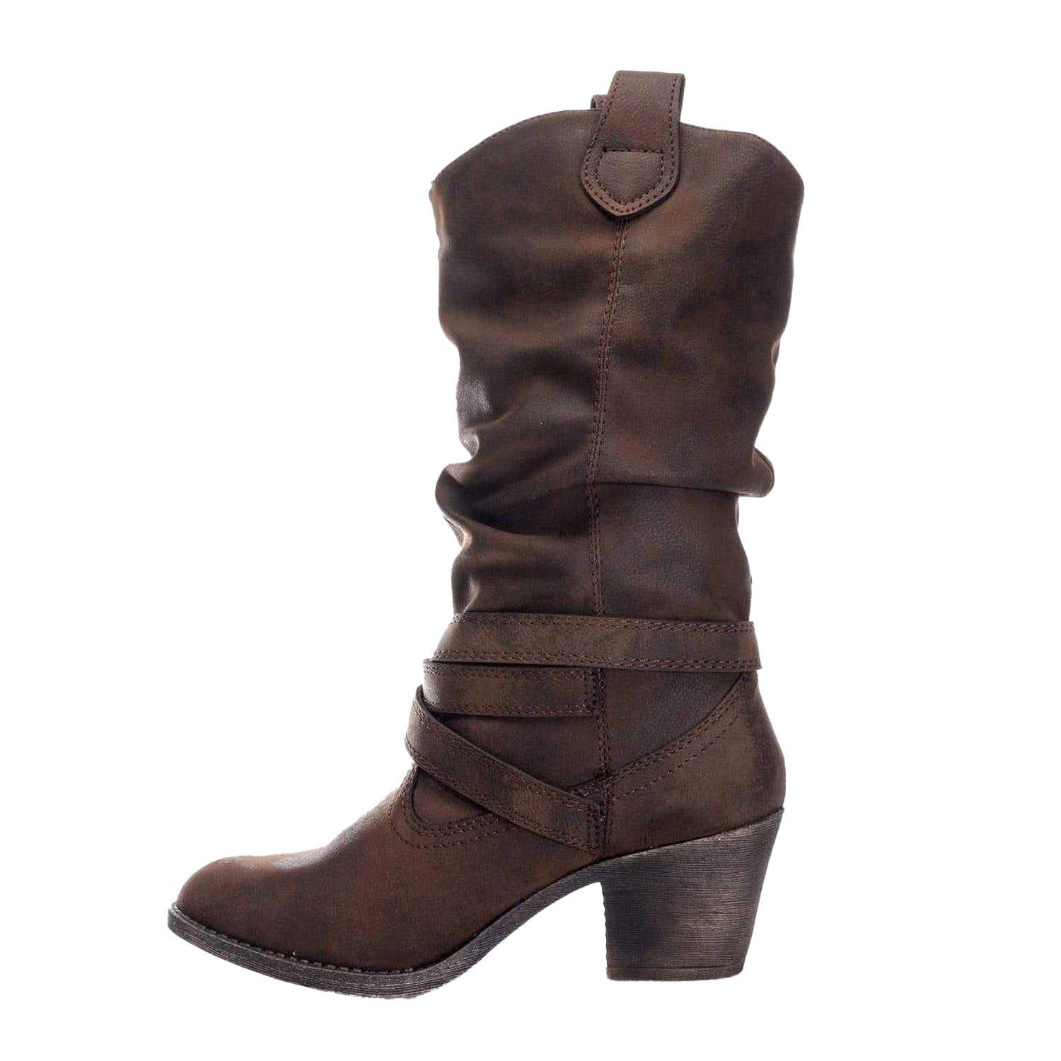 Chocolate - Side - Rocket Dog Womens-Ladies Sidestep Lewis Faux Leather Boots
