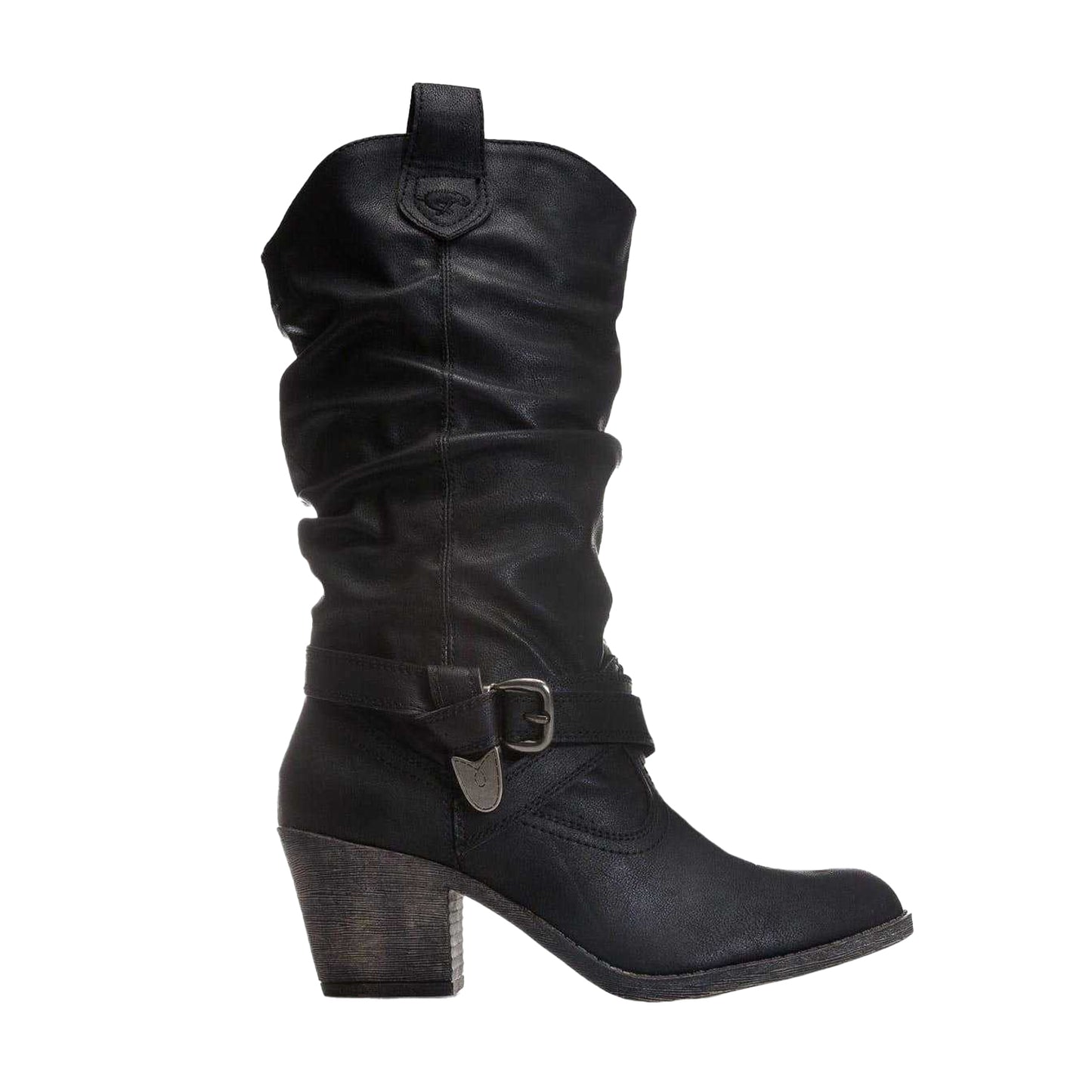 Black - Front - Rocket Dog Womens-Ladies Sidestep Lewis Faux Leather Boots