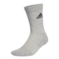 Grey-White - Back - Adidas Unisex Adult Cushioned Crew Socks (Pack of 3)
