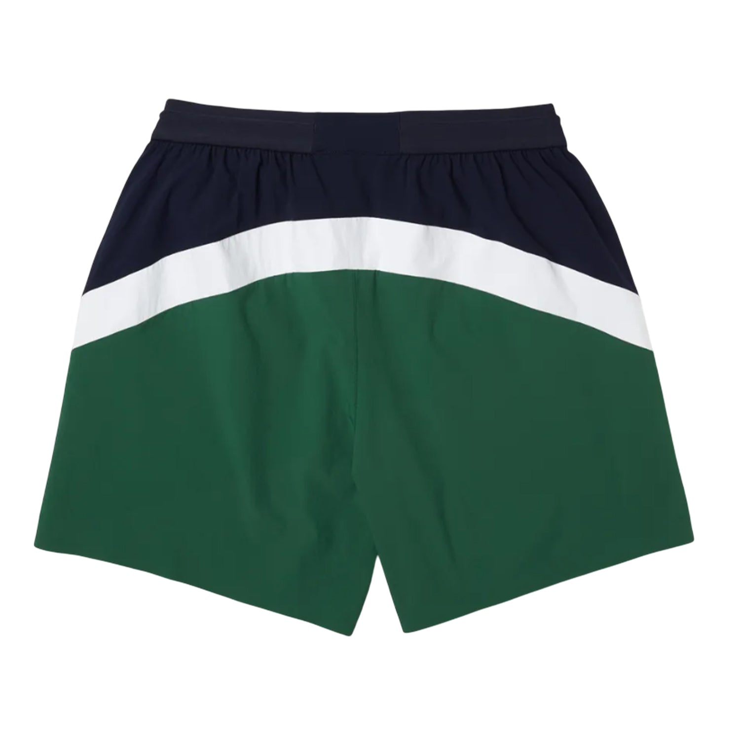 Navy Blue-Green-White - Back - Lacoste Mens Colour Block Recycled Polyamide Swimming Trunks