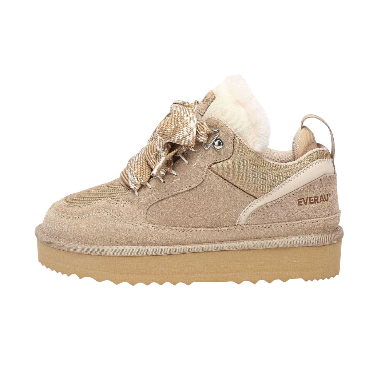 Sand - Lifestyle - EverAu Womens-Ladies Marbled Leather Trainers