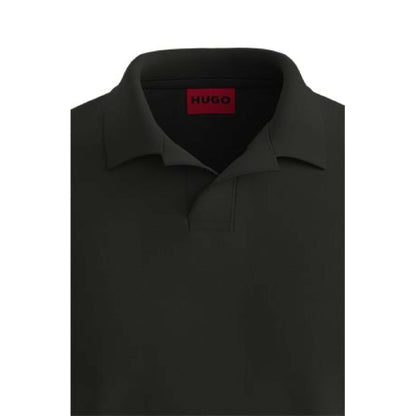 Black - Side - Hugo Mens Dimerspolo Cotton Stretch Polo Shirt