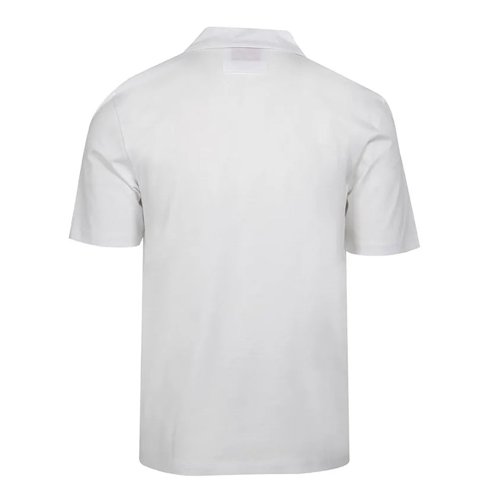 White - Back - Hugo Mens Dimerspolo Cotton Stretch Polo Shirt
