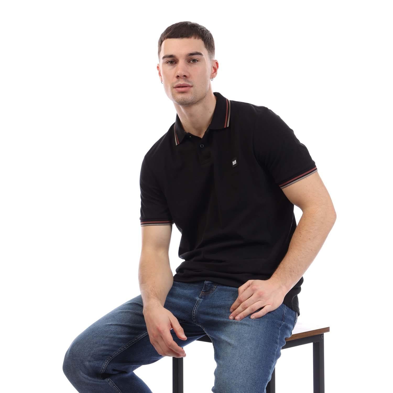 Black - Lifestyle - Weekend Offender Mens Vancouver Tipped Polo Shirt
