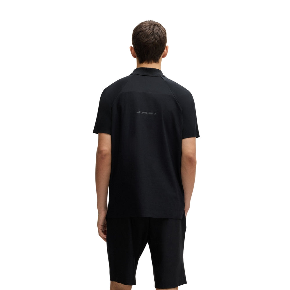 Black - Back - Boss Mens Paddy Tech Polo Shirt