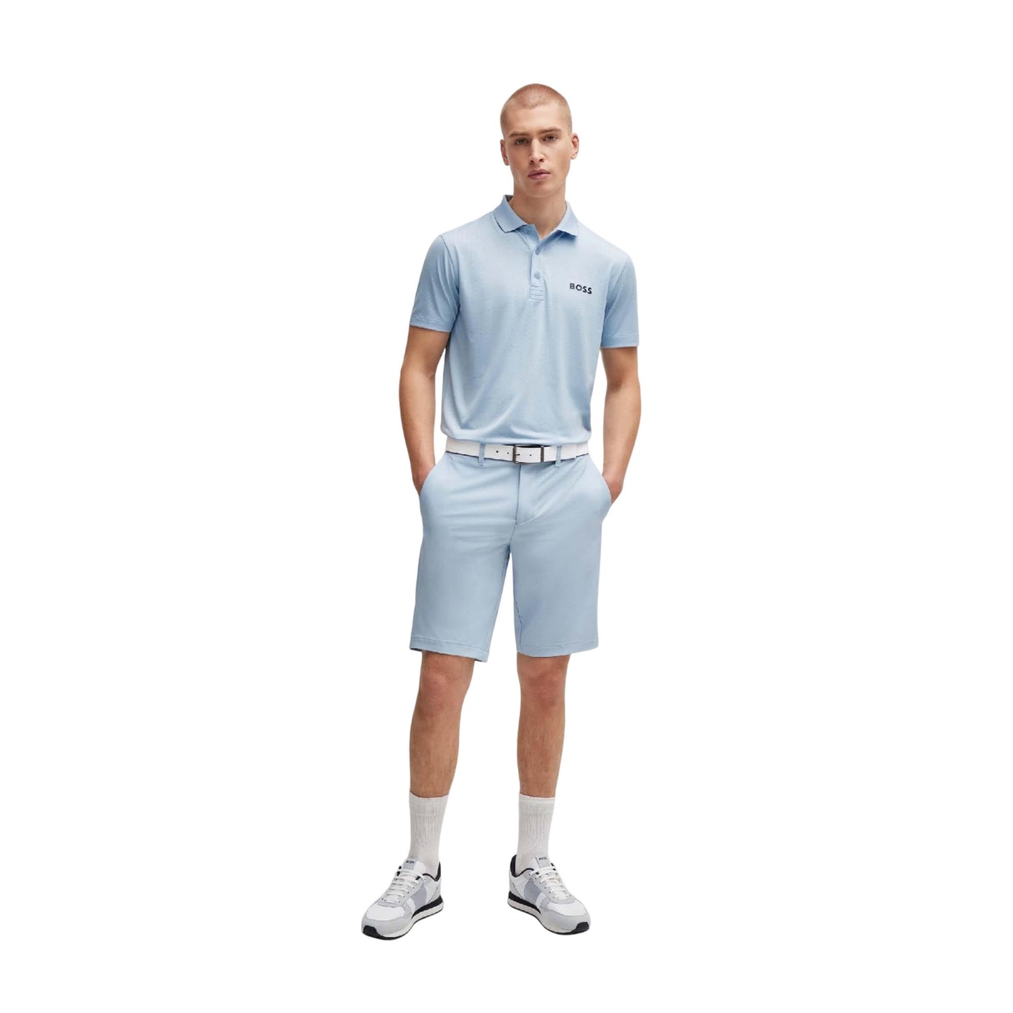 Blue - Lifestyle - Boss Mens Paddy Tech Contrast Logo Polo Shirt