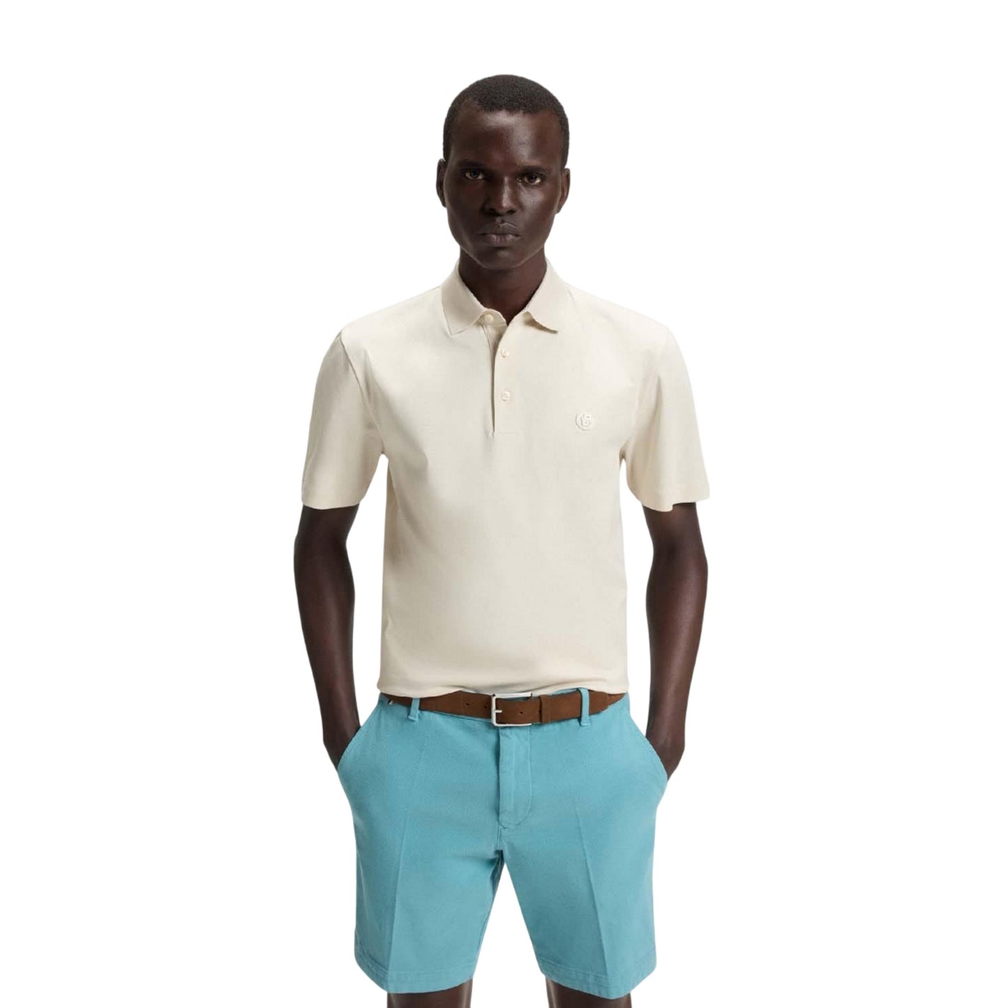 Beige - Lifestyle - Boss Mens C-Parris Monogram Polo Shirt