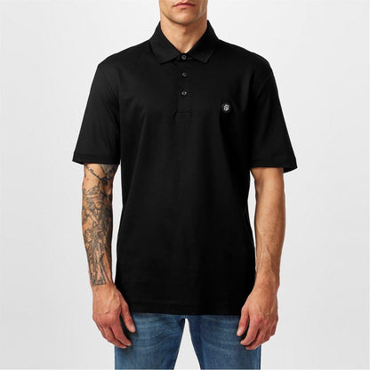 Black - Front - Boss Mens C-Parris Monogram Polo Shirt