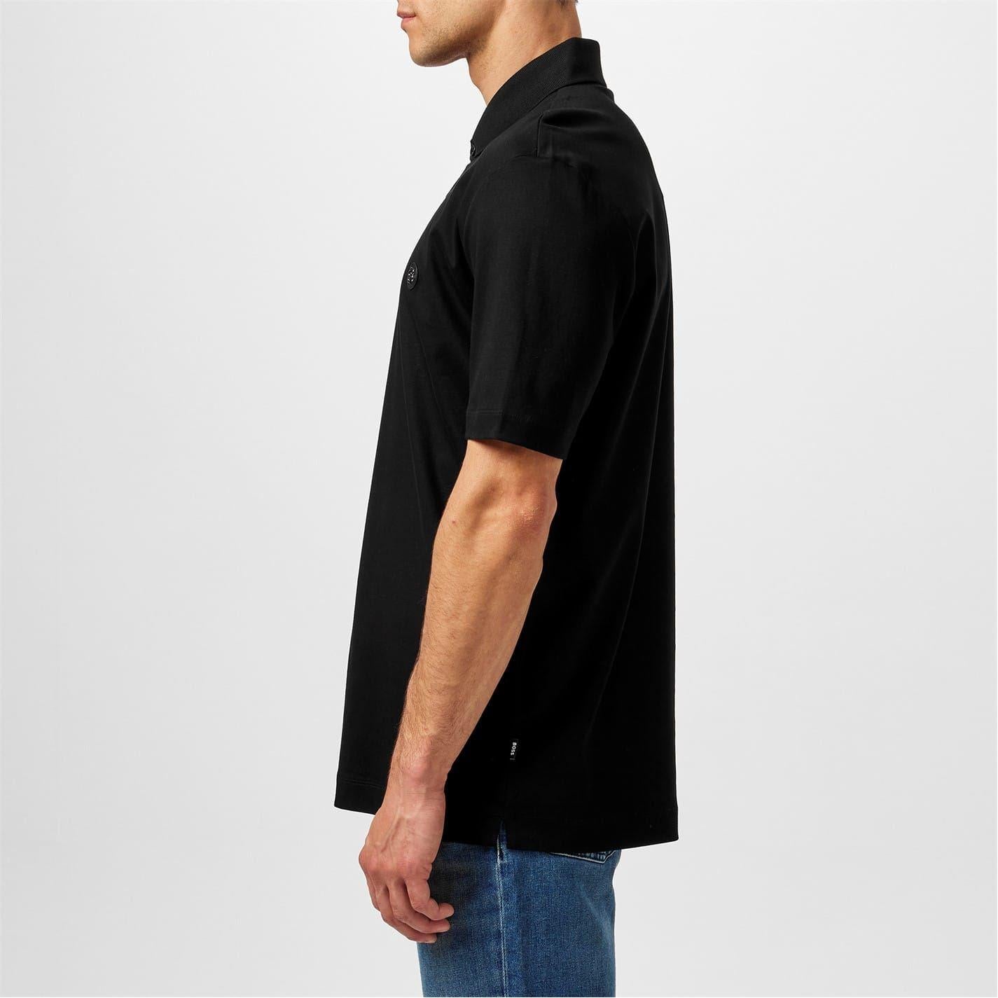 Black - Back - Boss Mens C-Parris Monogram Polo Shirt