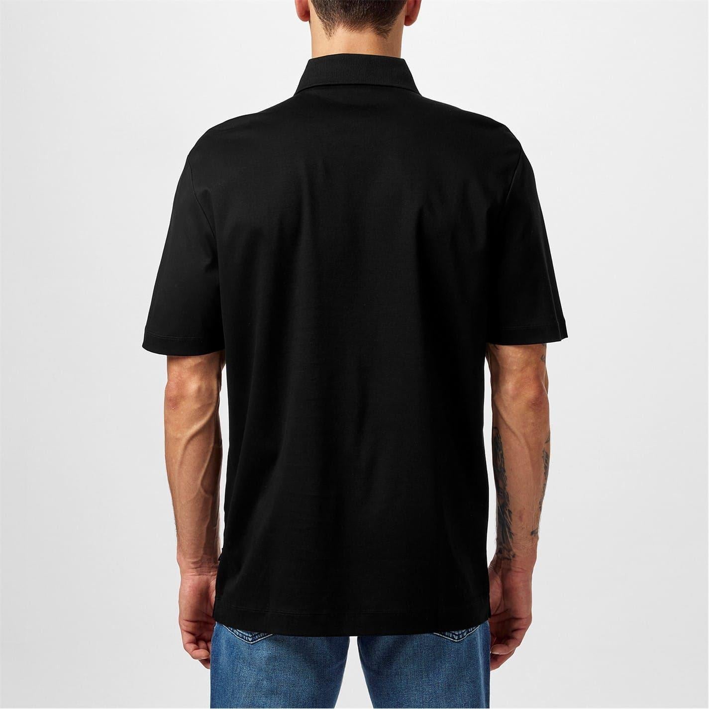 Black - Side - Boss Mens C-Parris Monogram Polo Shirt