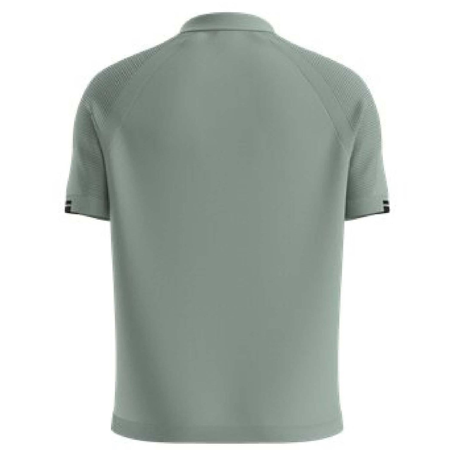 Green - Back - Boss Mens K Perform Max Zip Neck Polo Shirt