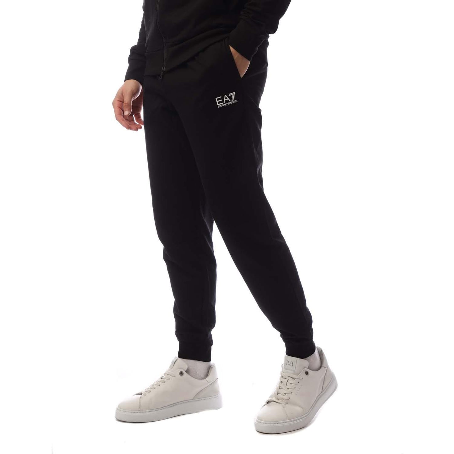 Black - Lifestyle - Emporio Armani EA7 Mens Core Identity Full Zip Tracksuit