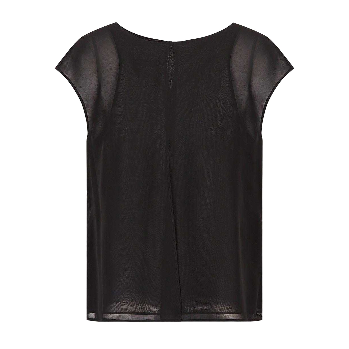 Black - Front - Emporio Armani Womens-Ladies Plain Top